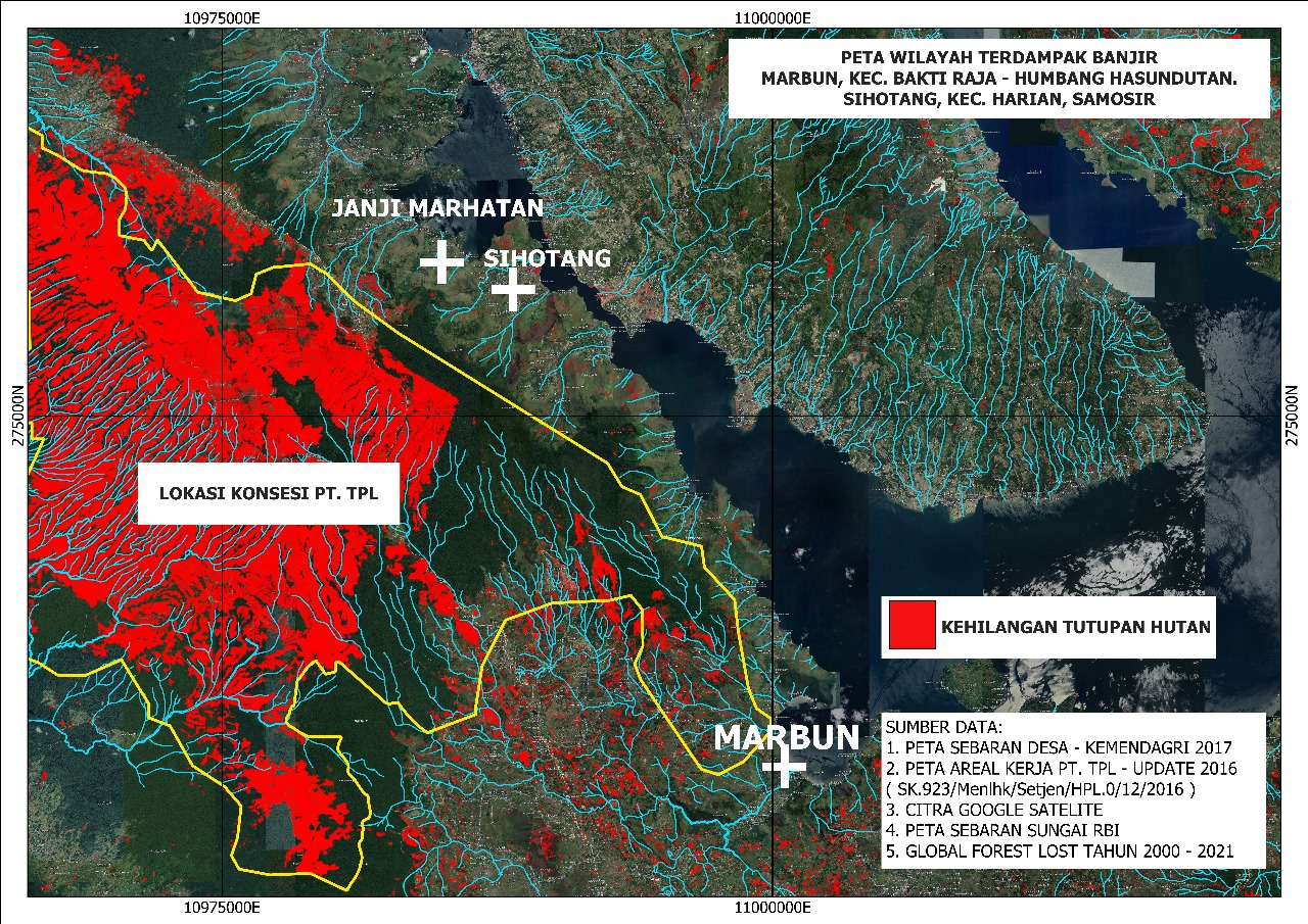 Peta wialyah terdampak banjir